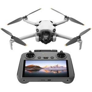 DJI Mini 4 Pro (DJI RC 2), opvouwbare mini-drone met 4K-camera voor volwassenen, minder dan 249 g, vliegtijd 34 minuten, video-overdracht 20 km, omnidirectionele detectie, C0, besturing via app
