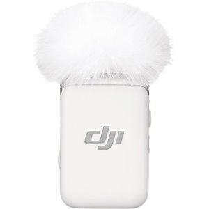 DJI Mic 2-zender (parelwit), draadloze microfoon met intelligente ruisonderdrukking, 14 uur interne opname, 6 uur batterij, magnetische bevestiging, Bluetooth-microfoon