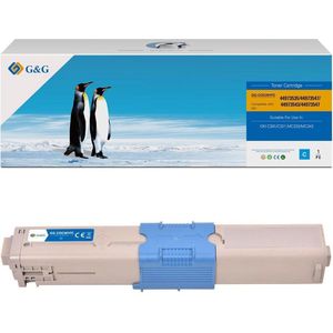 G&G toner compatibel met OKI 44973535 Tonercartridge cyaan Huismerk