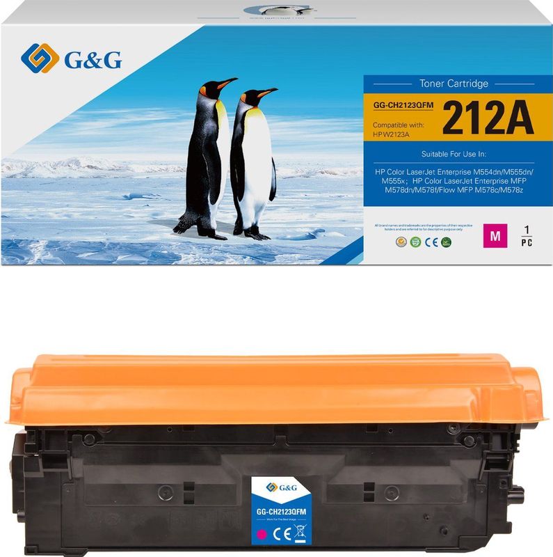G&G Huismerk W2123A Toner Alternatief voor HP 212A Magenta