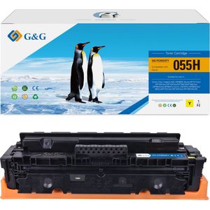 G&G Huismerk Toner Alternatief voor Canon 055H Geel Hoge capaciteit - 8FPC055X-YGG
