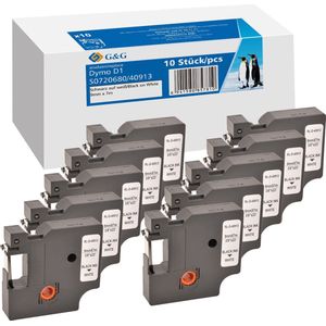G&G 19331 Labeltape Tapekleur: Wit Tekstkleur: Zwart 9 mm 7 m -voor Dymo D1 40913 - S0720680
