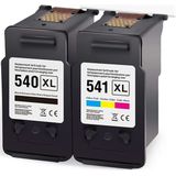 Huismerk 540XL 541XL Inktcartridge compatibel met Canon PG-540XL CL-541XL Hoge Capaciteit / 2-pack Zwart en Kleur