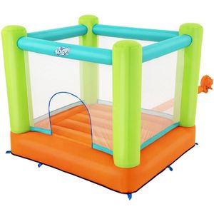 BESTWAY - Speelplaats met trampoline - Buitenspel - 53394 - Oranje - Jump And Soar - Kunststof - 194 cm x 175 cm - Kinderen - Opblaasbaar spel - Vanaf 3 jaar