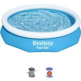 Bestway - Fast Set - Opblaasbaar zwembad inclusief filterpomp - 305x66 cm - Rond