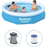 Bestway Fast Set zwembad met filterpomp 305 x 66cm