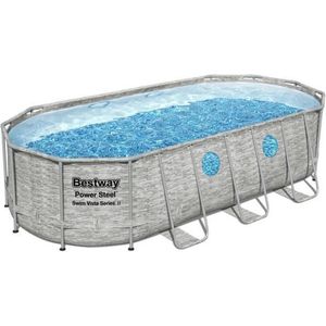 Bestway 56716 Power Steel Swim Vista 549x274x122cm Ovaal Buizen Zwembad