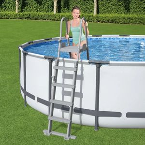 Bestway - Zwembadladder - Staal - Grijs - 132cm hoog