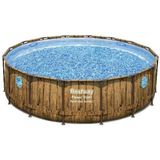 Bestway - Power Steel Swim Vista - Opzetzwembad Inclusief Filterpomp en Accessoires - 549x122 cm