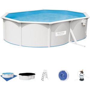 Bestway Opzetzwembad Hydrium Set Ovaal Met Zandfilterpomp Ø500x360x120cm | Zwembaden