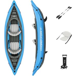 Bestway - Opblaasbare Kayak - Hydro-Force Cove Champion X2 - 2 Persoons - Inclusief Peddels, Stoelen, Handpomp en Vinnen