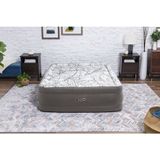Bestway Tritech Cushify Top Opblaasbaar bed, matras voor 2 personen, met geïntegreerde elektrische pomp en antimicrobiële coating, 2,03 m x 1,52 m x 46 cm