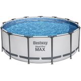 Bestway zwembad set Steel Pro Max 396 lichtgrijs