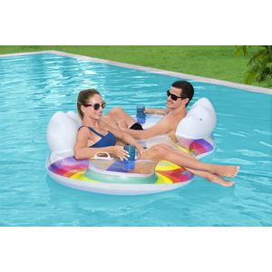 Bestway - zwemband voor 2 personen - 186x116cm - regenboog