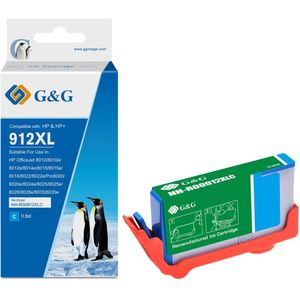 123inkt - Vervangt HP 912XL - Inktcartridge - Cyaan - 10,5 ml
