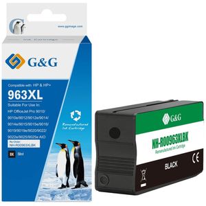 123inkt - Vervangt HP 963XL - Inktcartridge Zwart - Hoge Capaciteit - Inhoud 58 ml