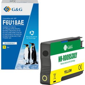 123inkt - Vervangt HP 953XL Inktcartridge - Geel - Hoge Capaciteit - Inhoud 26ml