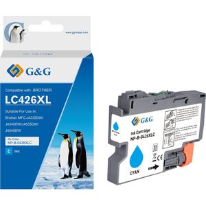 G&G Huismerk - Inktcartridge LC426XL - Alternatief voor Brother LC-426 - Cyaan
