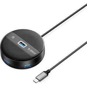 Orico USB-C hub met 4 USB-A poorten - busgevoed - USB2.0/USB3.0 / zwart - 0,30 meter