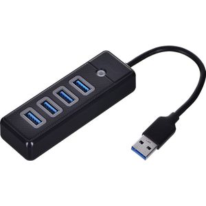 Orico 4-Port USB 3.0 Hub Adapter, up to 5 Gbps, 0.15m (Black)