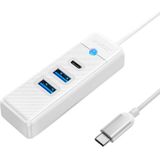 Orico USB-C Hub Adapter with 2x USB 3.0, USB-C, Transfer Rate 5 Gbps, Length 0.15m (White)