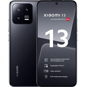 Xiaomi 13 (256 GB, Black, 6.36"", Dubbele SIM, 50 Mpx, 5G), Smartphone, Zwart