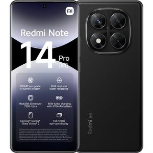 Redmi - Note 14 Pro 5G - Mobiele Telefoon - Zwart - 256GB