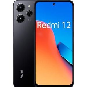 Xiaomi Redmi 12 4/128 zwart (128 GB, Middernachtelijk zwart, 6.79"", Hybride dubbele SIM, 50 Mpx, 4G), Smartphone, Zwart