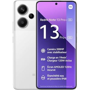 Xiaomi - Redmi Note 13 Pro+ - Smartphone - Maanlicht Wit - 256 GB - 8 RAM - 5G