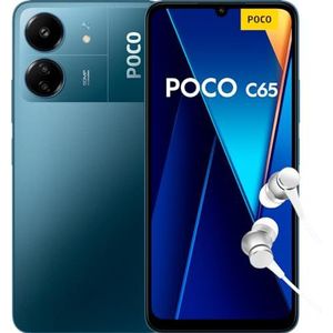 Xiaomi POCO C65 Smartphone + headphone, 6+128GB, 6.74” 90Hz Display, 18W fast charging, 50 MP Triple Camera, 5000 mAh, Blue