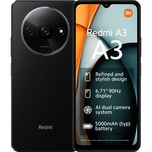 Xiaomi - Redmi A3 - Smartphone - Midnight Zwart - 128GB