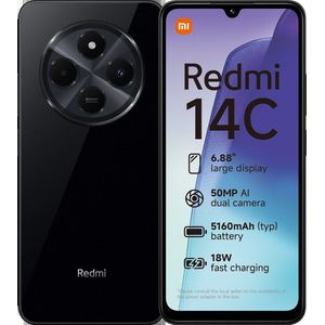 Xiaomi - Redmi 14C - Smartphone - Midnight Black - 4GB/128GB