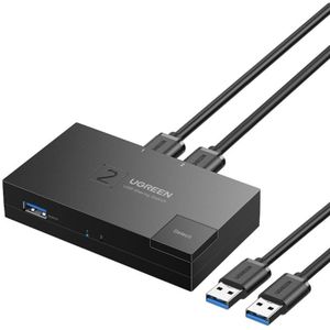 Ugreen USB 3.0 Switch - KVM Switch - Zwart