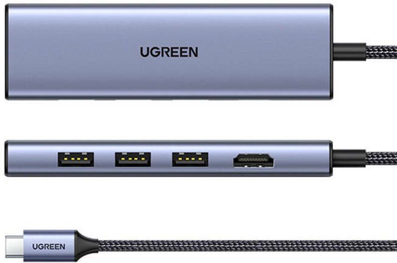 Ugreen - Ug20956a - Hub - Zwart - 6 In 1 - USB-A 3.0 - HDMI