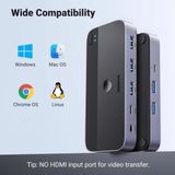 UGREEN - Sharing Switch - USB 3.0 - 3 USB-A Poorten - 1 USB-C Poort