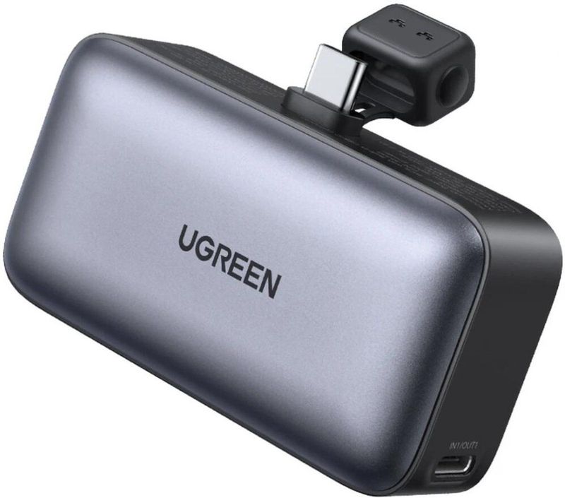 UGREEN - Mini Kickstand Powerbank - 5000 mAh - USB-C - Zwart