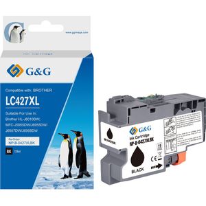 G&G Huismerk Inktcartridge LC427XL Alternatief voor Brother LC-427 LC-427XL - zwart