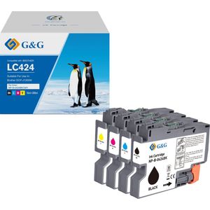 G&G LC424 Huismerk Inktcartridge Alternatief voor Brother LC-424VAL multipack