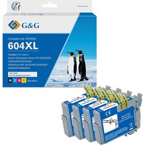 G&G 604 XL Inktcartridge Geschikt voor Epson 604 604XL -Multipack - Hoge Capaciteit
