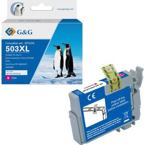 G&G 503 XL Inktcartridge Geschikt voor Epson 503 503XL -Magenta - Hoge Capaciteit