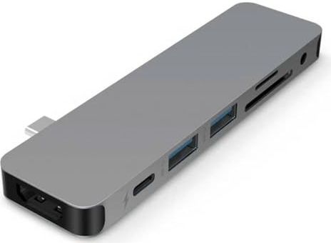 Hyper Solo Hub 7 in 1 voor Macbook & USB-C devices - Space Grey