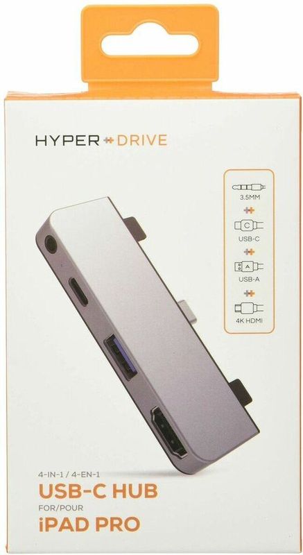 HyperDrive - Mobile iPad Pro 4 In 1 Hub - Zilver - USB-C Met HDMI