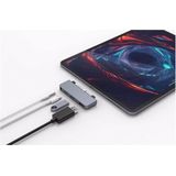 HyperDrive - USB-C Mobile iPad Pro 4 In 1 Hub - Grijs - Aluminium