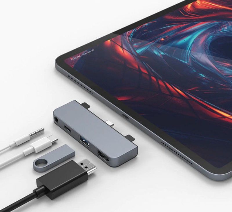 HyperDrive - USB-C Mobile iPad Pro 4 In 1 Hub - Grijs - Aluminium