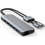 Hyper - Viper 10-in-2 USB-C Hub - Grijs - Geschikt voor MacBook Pro/Air