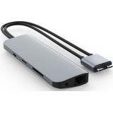 Hyper - Viper 10-in-2 USB-C Hub - Grijs - Geschikt voor MacBook Pro/Air
