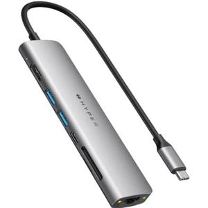HYPER HyperDrive Slab - 7-in-1 USB-C hub grijs