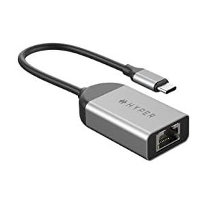 Hyper Netwerkadapter USB-C naar 2.5 Gbps Ethernet USB Type-C (USB C), Docking station + USB-hub, Grijs