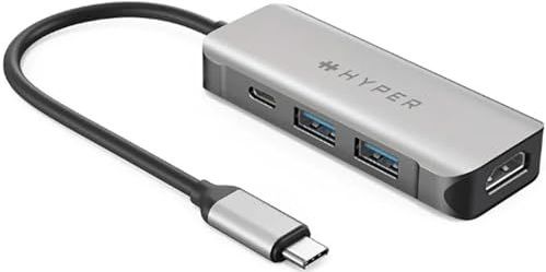 USB Hub Hyper HD41-GL Grey Black/Grey