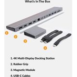 Targus HyperDrive 4K 2 x USB 3.2 Gen 2 (3.1 Gen 2) Type-C Zilver